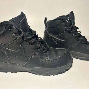 All black Nike boots size 2
